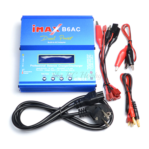IMAX B6 AC B6AC Lipo NiMH 3S RC Battery Balance Charger / Discharger + B6AC European Universal Power Cord Power Cable EU / US ► Photo 1/6