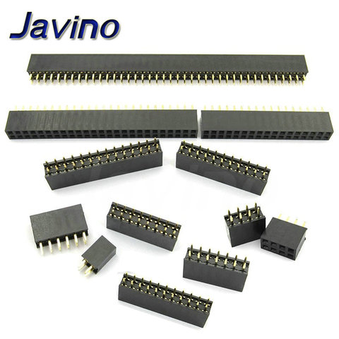 10PCS Double Row Pin Female Header Socket Pitch 2.54mm 2*2p 3p 4p 5p 6p 8p 10p 12p 40p Pin Connector ► Photo 1/6