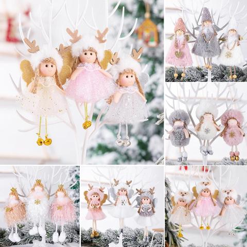 PATIMATE Christmas Angel Plush Doll Pendant Christmas Tree Ornament Christmas Decoration for Home Xmas Gifts Noel Navidad 2022 ► Photo 1/6