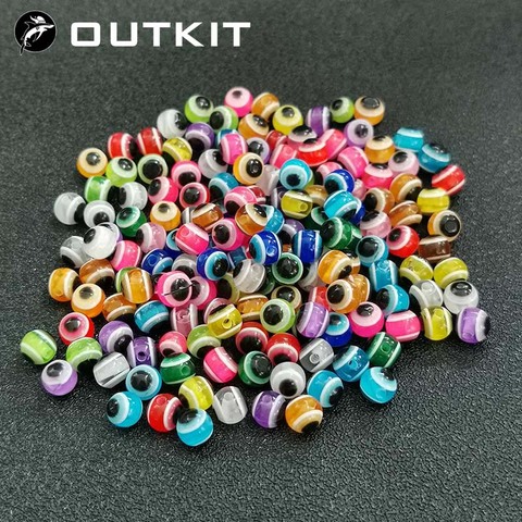 50pcs/lot Fish Eye Fishing Beads 6mm 8mm Mixed Color Luminous Carolina Rigs Taxes Rigs Fishing Beads DIY Kit Bass Fishing Tackle ► Photo 1/6