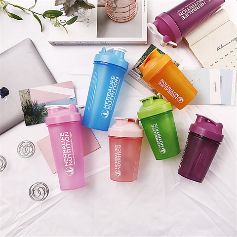 Sport Shaker Water Bottle Whey Protein Powder Mixing Bottle Portable Gym Fitness Kettle Outdoor Camping Climbing Bottle 400ML ► Photo 1/6