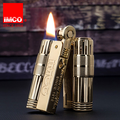 Authentic Austrian IMCO cool old kerosene lighter vintage brass creative windproof lighter smoking tool ► Photo 1/6