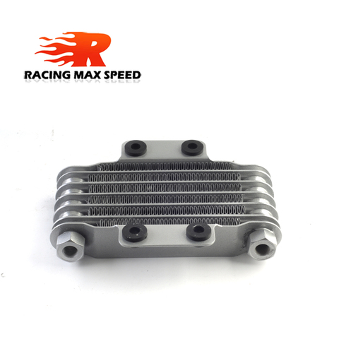 High Quality Universal  Motorcycle oil cooler 190 mm 6 row silver&black SO-05 ► Photo 1/6