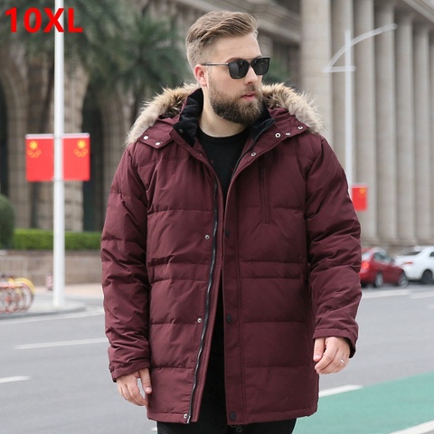Winter men plus fertilizer XL down jacket 8xl 260 kg long section oversized 160kg 10XL9XL plus size Winter coat ► Photo 1/6