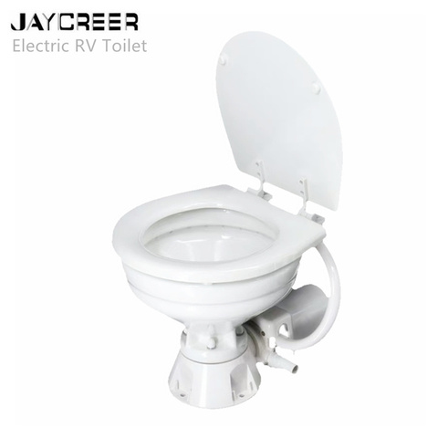 JayCreer RV Boat Marine Electric Motor Flush Toilet 12V/24V/Manual For RV Boat Sail Home ► Photo 1/6