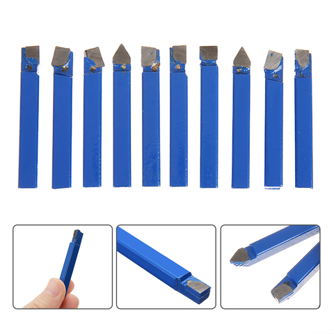 10Pcs Carbide Lathe Tool 1/4