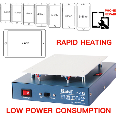 Kaisi LCD Screen Separator Heating Platform 110/220V Glass Removal Smooth Plate Screen Separator Lcd Repair Machine ► Photo 1/6