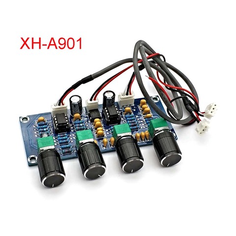 XH-A901 NE5532 Tone Board Preamp Pre-amp with Treble Bass Volume Adjustment Pre-amplifier Tone Controller for Amplifier Board ► Photo 1/5