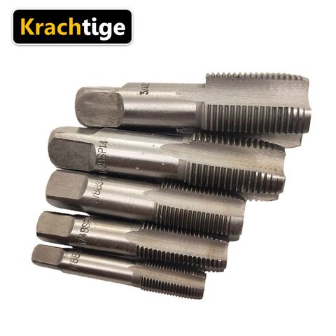 5Pcs HSS Taper Pipe Tap  Metal Screw Thread 1/8