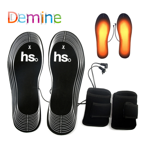 Demine Winter Heated Insoles Electric Battery Heating Warm Shoes Inserts Free Cut Carbon Fiber Foot Pads Thermal Heater Insoels ► Photo 1/6