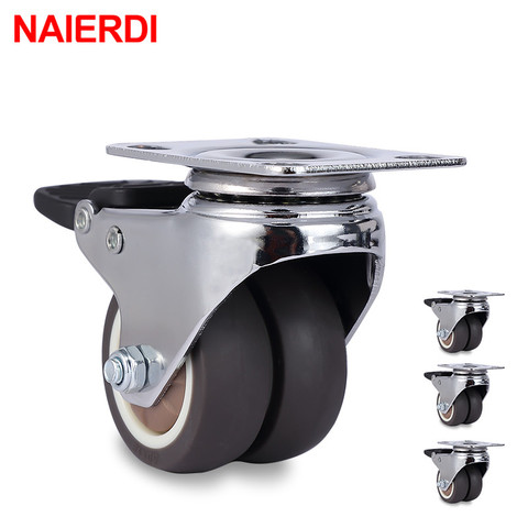 NAIERDI 4PCS Swivel Furniture Casters 1.5