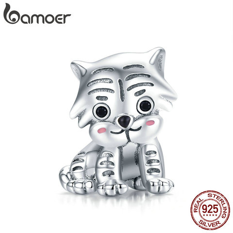 bamoer 925 Sterling Silver Little Tiger Beads for Original Bracelet Charms Fine Jewelry Accessories SCC1573 ► Photo 1/6