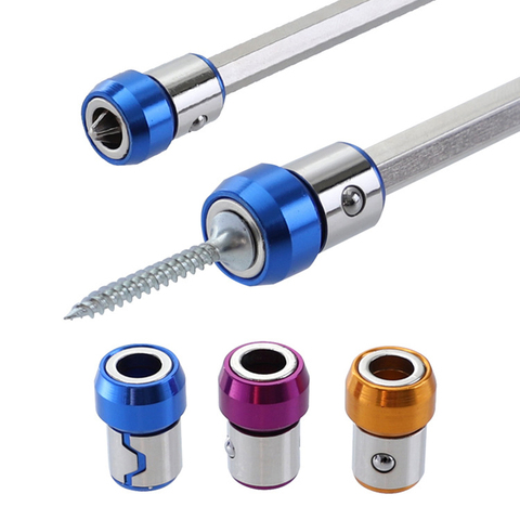 Universal Magnetic Ring Steel Sleeve Colorful Metal Strong Magnetizer Screw Pick Up Tool for 1/4