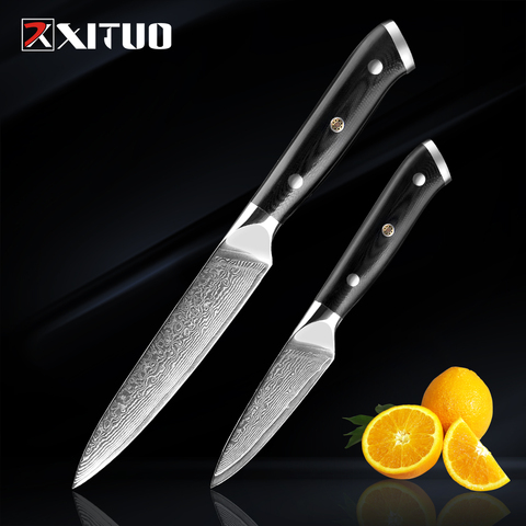 XITUO Damascus kitchen knife Sets 5