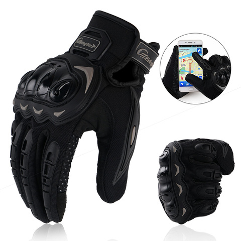 Motorcycle Glove Guantes Moto Touch Screen Full Finger Breathable Powered Motorbike Racing Riding Gloves Summer ► Photo 1/6