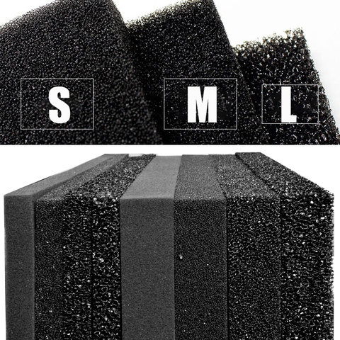 Aquarium Filter Bio. Sponge S/M/L/XL Biochemical Cotton Fish Tank Pond Foam Sponge Filter Black Multiple Size ► Photo 1/6