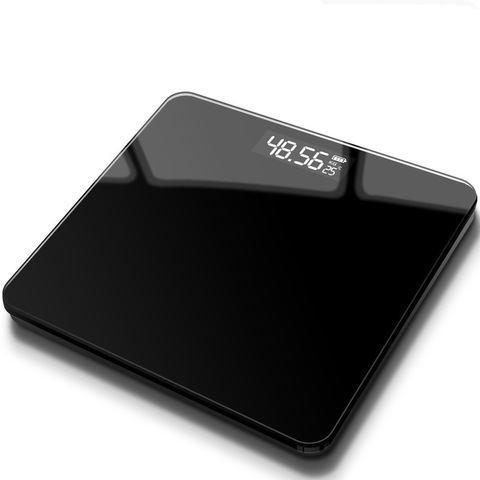 Household Floor Body Scales Black Battery Powered Tempered Glass LCD Display Digital Weighing Bathroom Gym Scale 180kg 26cm ► Photo 1/6