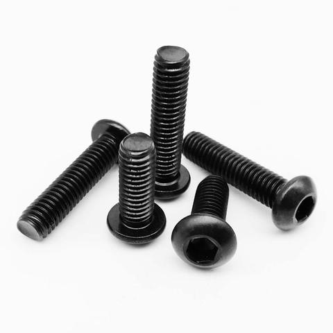 2/50pcs ISO7380 M2 M2.5 M3 M4 M5 M6 M8 Black 304 Stainless Steel Hexagon Hex Socket Button Allen Head Screw Bolt Length 3-60mm ► Photo 1/6