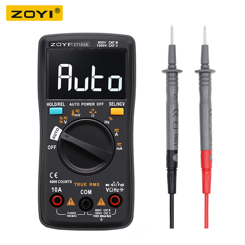 ZT102A Digital Multimeter 6000 counts Auto 113D Back light AC/DC Voltmeter transistor tester Frequency Diode Temperature ► Photo 1/6