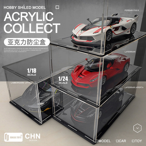 25*14*10cm PVC transparent toy car 1/18 model hot wheel dustproof display protection box ► Photo 1/5