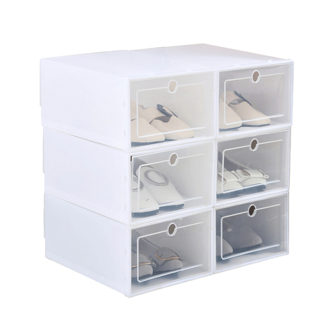 1Pcs high quality PP Shoe Box transparent Drawer Case Plastic Shoe Boxes  Stackable Box storage box shoe storage organizer - AliExpress