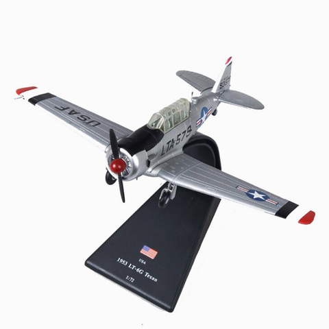 1/72 scale WWII USA 1953 T6 LT-6G Texan Fighter Navy Army fighter aircraft airplane models adult children toys ► Photo 1/6