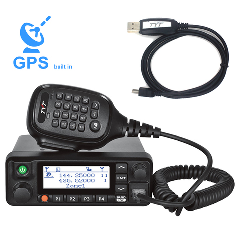 TYT MD-9600 Dual Band 136-174MHz & 400-480Mhz Digital Mobile Radio 50/45/25W High Quality DMR Radio + 1 programming cable ► Photo 1/6