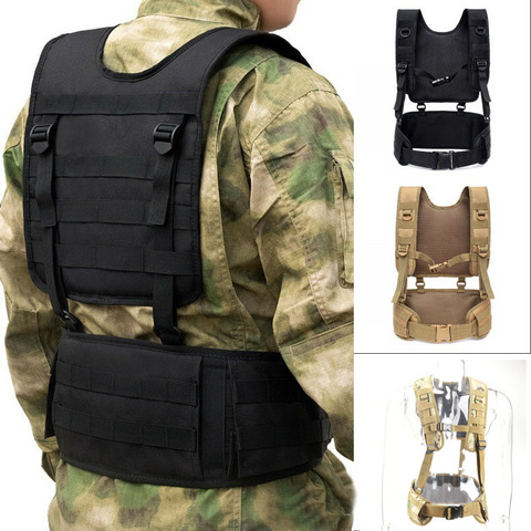 Army Molle Tactical Vest War Airsoft Military Belt Vest Battle Nylon Battle Waistcoat Adjustable Hunting Bag Carrier Clothes ► Photo 1/6