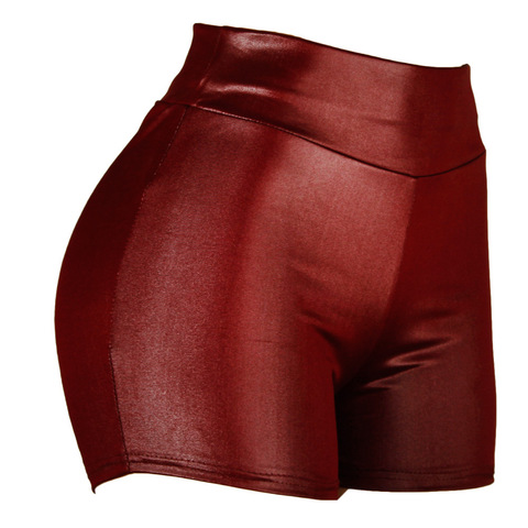 Women PU Leather Shorts High Waist Femme Sexy Slim Solid Faux Leather Short Pants Fashion Elastic Push up Mini Hot Shorts ► Photo 1/6