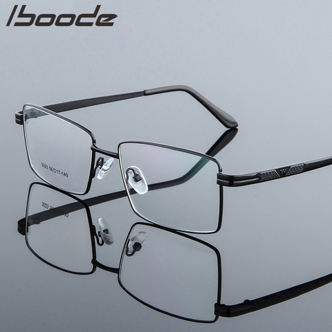 Iboode Men Titanium Alloy Glasses Frame Fashion Male Square Ultralight Eye Myopia Prescription Eyeglasses Metal Frame Glasses ► Photo 1/6