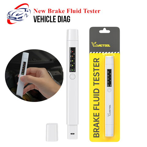 Brake Fluid Liquid Oil Tester Pen 5 LED Indicator Car Testing Tool For DOT3  DOT4