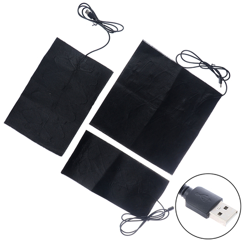 USB 5V Carbon Fiber Heating Pad Hand Warmer USB Heating Film Electric Winter Infrared Fever Heat Mat 1/2/4PCS ► Photo 1/6