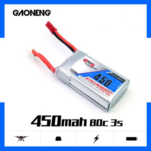 2PCS Gaoneng GNB 450mAh 11.1V 80C/160C 3S Lipo battery JST XT30 Plug for Lizard95 Torrent 110 FPV Racing Drone RC Quadcopter ► Photo 1/5