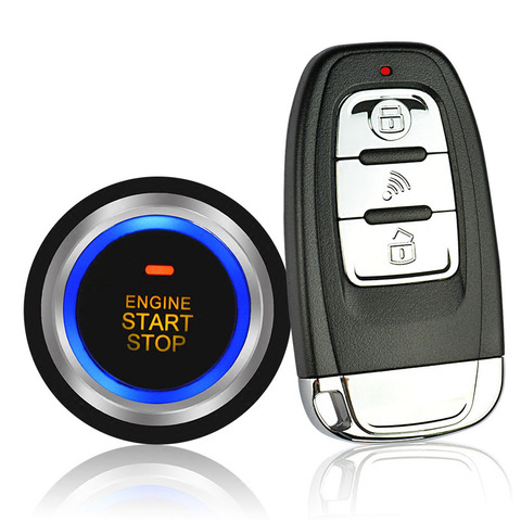 Ignition System Remote Starter Car Alarm With Autostart Push Start Stop Button One-Key Finger Engine Lock Control Keyless Entry ► Photo 1/6