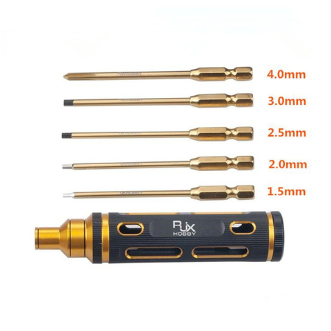 RJX 5 in 1 Hex Screwdrivers for RC Car Boat Airplane Helicopter FPV Drone Repair Tool ► Photo 1/6