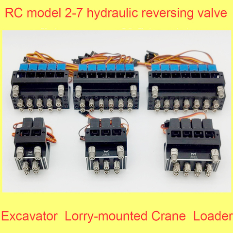 1/14 RC Metal Hydraulic Directional Valve Model Accessories Model Hydraulic Valve Excavator Forklift Hydraulic Steering Valve ► Photo 1/6