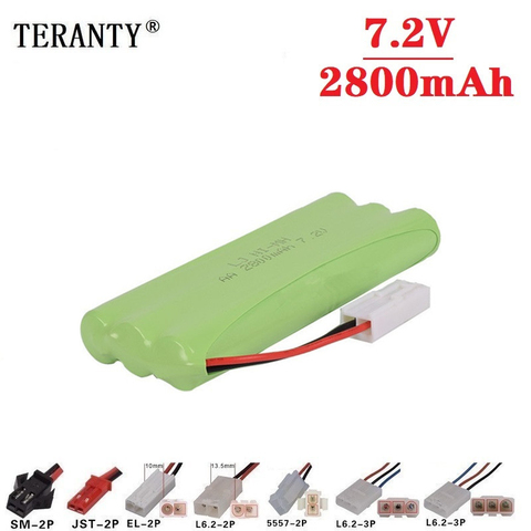 Upgrade 7.2v 2800mah NiMH Battery For Rc Toys Cars Tanks Trucks Robots Guns Boats AA Ni-MH 7.2v Rechargeable Battery Pack 1pcs ► Photo 1/3