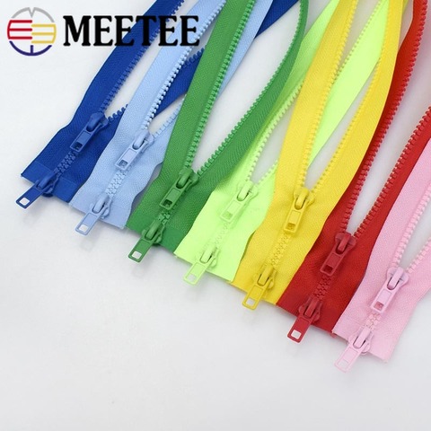 Meetee 2pcs 50-200cm 5# Resin Zippers Double Opend End Zip Down Jacket /Overcoat Zips Bags Garments Tent Craft Sewing Accessory ► Photo 1/1