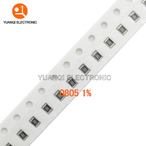 100pcs 1% 0805 SMD resistor 0R ~ 10M 1/8W 0 0.1 1 10 100 150 220 330 ohm 1K 2.2K 4.7K 10K 100K 1R 10R 100R 150R 220R 330R 1M 10M ► Photo 1/1