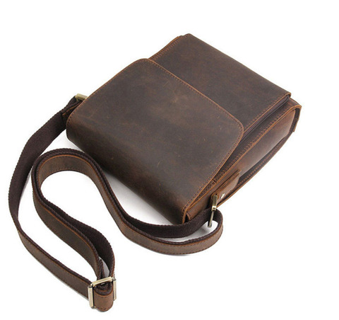 Vintage Mens Shoulder Bags Genuine Leather Men Messenger Bags Men's Bag Business Male Crossbody Bag Small Man Leather Bags ► Photo 1/6