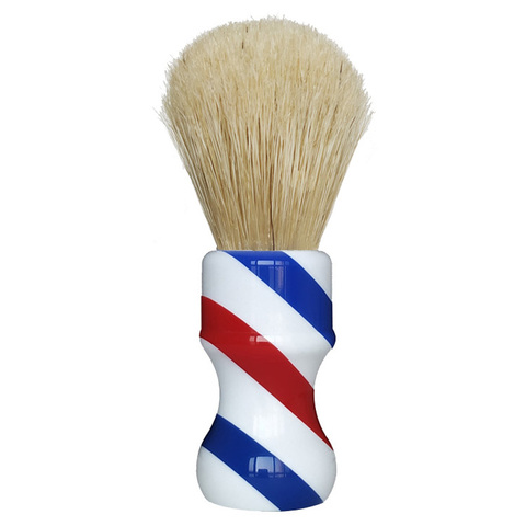 Dscosmetic  boarbristle hair knot shaving brush with barber pole resin handle ► Photo 1/6