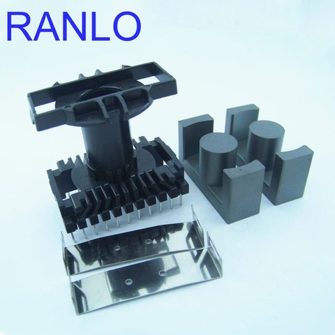 ETD49 transformer bobbin transformer frame + ferrite core PC40 soft magnetic core, vertical 22pin 11+11 ► Photo 1/6