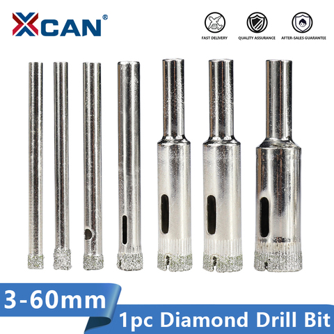 XCAN Diamond Coated Drill Bit 3-60mm Diamond Core Bit for Tile Marble Glass Ceramic Hole Saw Drill ► Photo 1/5