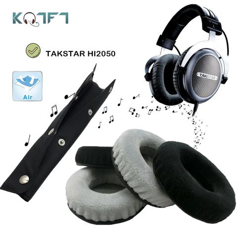 KQTFT Velvet Replacement Parts for Takstar HI2050 Hi 2050 Headset EarPads Earmuff Cover Cushion Cups  Bumper Headband Sleeve ► Photo 1/6