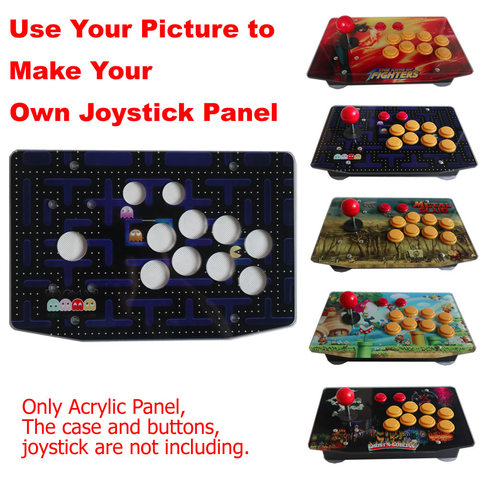 DIY Arcade Joystick Kits Parts Acrylic Artwork Panel 10 Buttons ► Photo 1/6