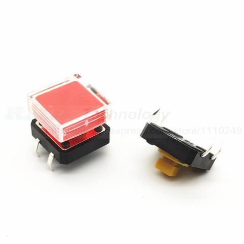 B3F Tactile Push Button Switch 50pcs + A14 color hat 50pcs + transparent cap 50pcs Momentary Tact 12x12x7mm DIP Through-Hole ► Photo 1/6