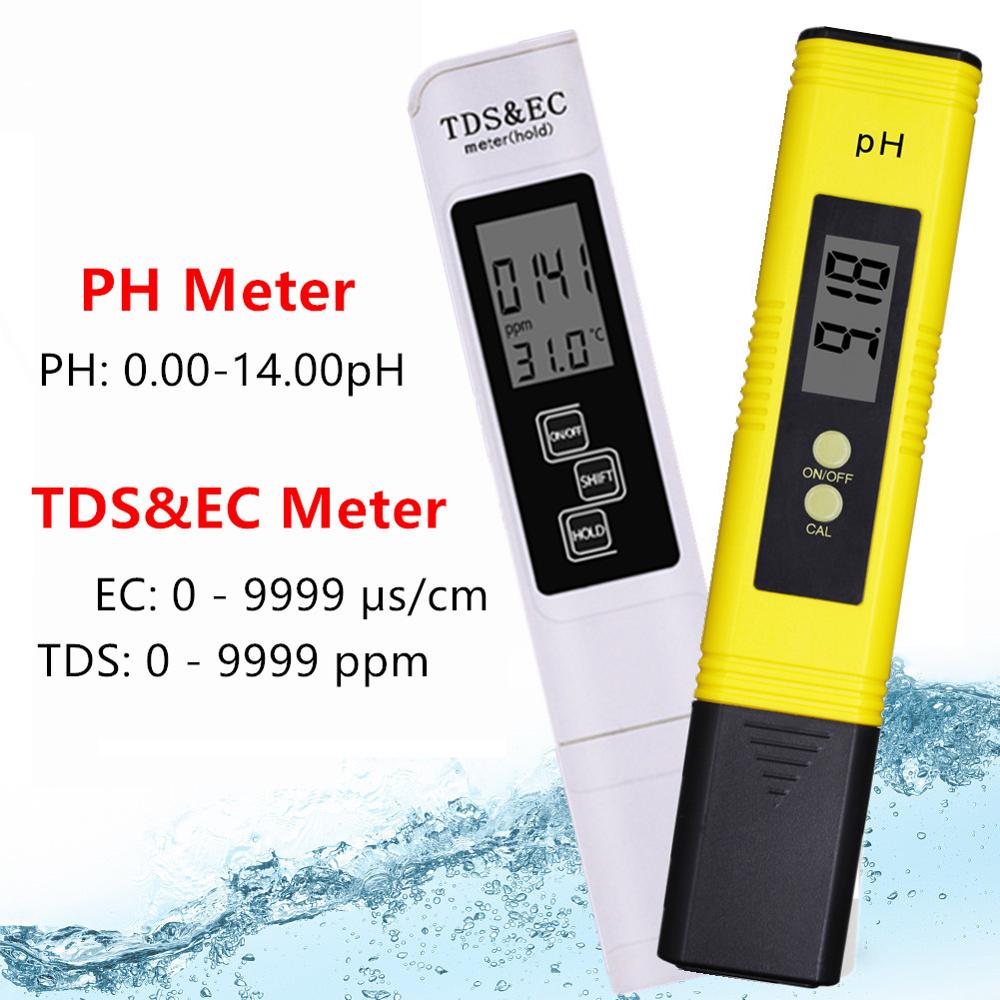 Water Quality Purity Tester TDS&EC Pen Digital PH Meter Potable PH Test Strips 