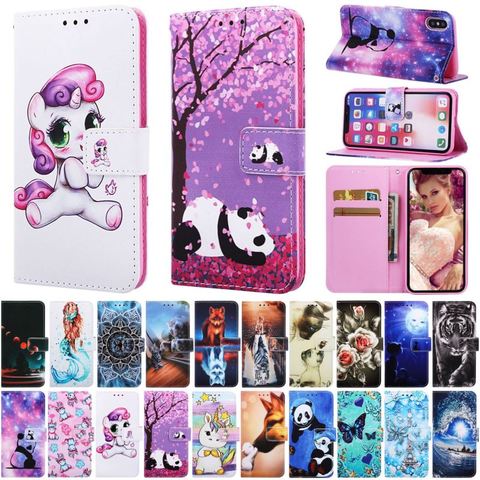 For Fundas Samsung Galaxy M10 A51 A71 S8 J6  A10 A10E A20E A20 A30 A40 A50 A70 Case Wallet Card Slot Cute Flip Cover DP03D ► Photo 1/6