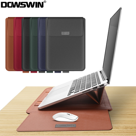 Laptop Bag PU Leather Sleeve Bag Case For Macbook Air Pro 13 15 Notebook Sleeve Bag For Macbook air 11 12 13.3 15.4 inch Case ► Photo 1/6