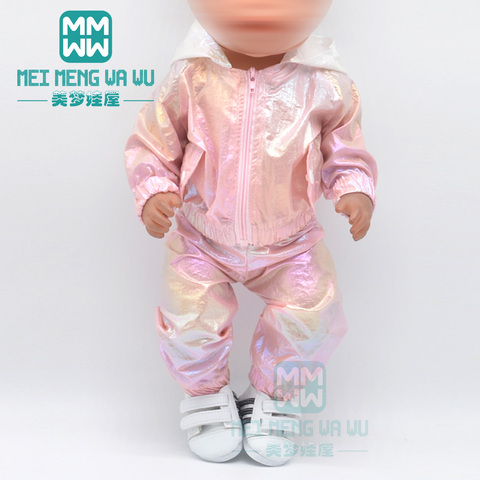 Baby clothes for doll fit 43 cm new born doll accessories jacket Sequin skirt casual outfit  Christmas gifts for kids ► Photo 1/6